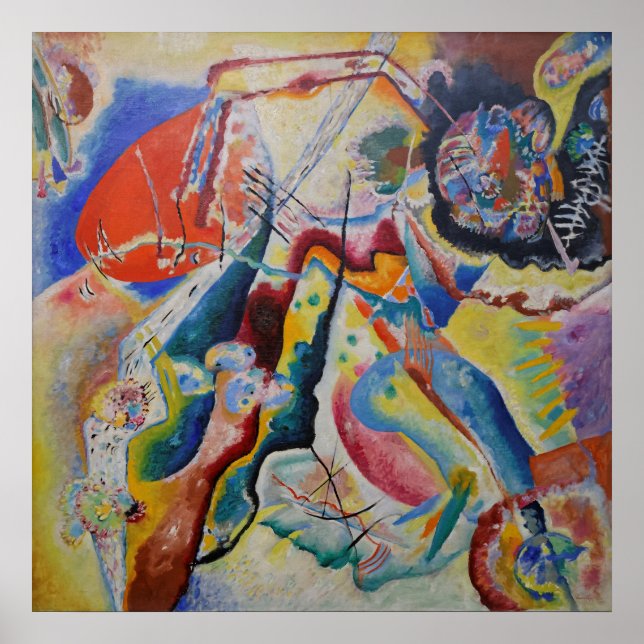 Wassily Kandinsky Red Classic Abstrakt Art Poster (Framsidan)
