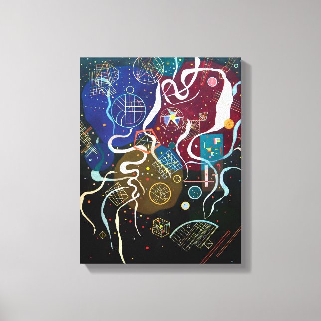 Wassily Kandinsky - Rörelse Ett Abstrakt Konst Canvastryck (Framsida)