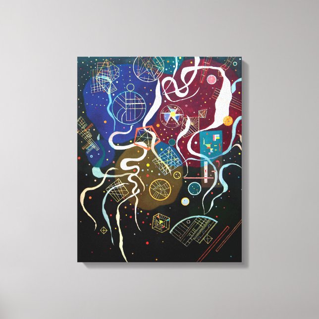 Wassily Kandinsky - Rörelse Ett Abstrakt Konst Canvastryck (Framsida)