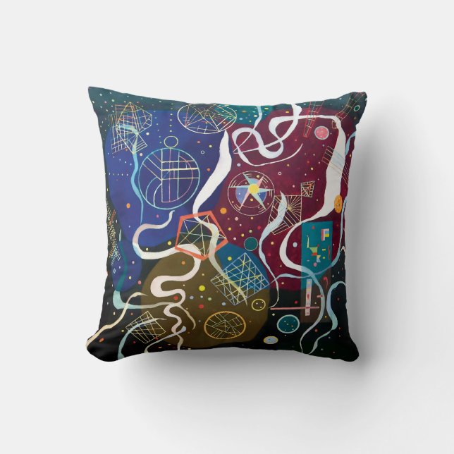 Wassily Kandinsky - Rörelse Ett Abstrakt Konst Kudde (Framsida)