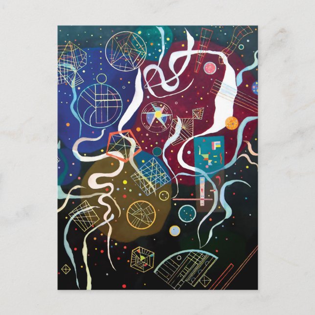 Wassily Kandinsky - Rörelse Ett Abstrakt Konstverk Vykort (Framsida)