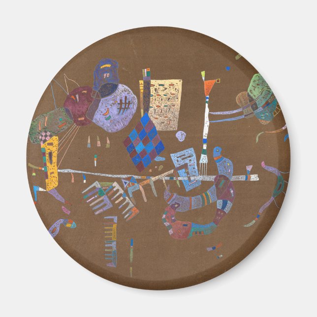 Wassily Kandinsky runt linjen Magnet (Framsidan)
