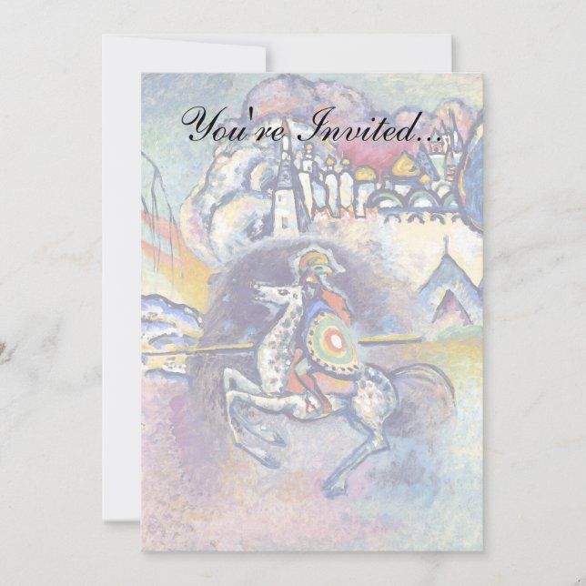 Wassily Kandinsky - Saint George och Horsperma Inbjudningar (Framsida)