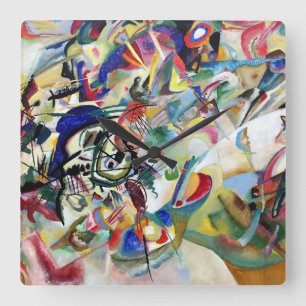 WASSILY KANDINSKY - Sammansättning VII 1913 Fyrkantig Klocka