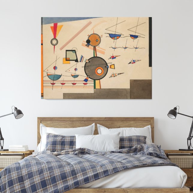 Wassily Kandinsky - Schweben (Svävande) (1924) Canvastryck (Insitu (sovrum))