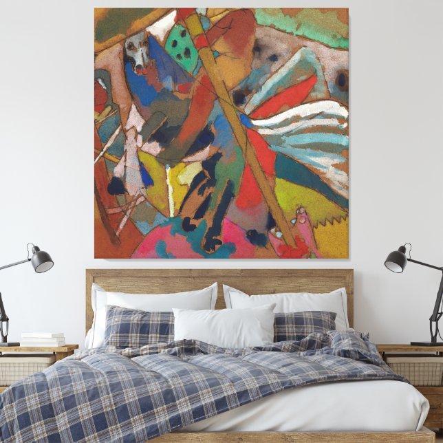 Wassily Kandinsky - St. George II (1911) Canvastryck (Insitu (sovrum))