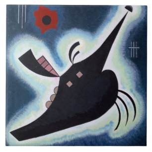 Wassily Kandinsky - Svart spetsad Kakelplatta