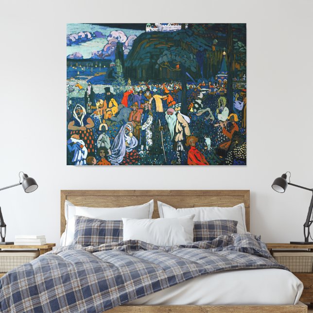 Wassily Kandinsky - The Colorful Life (1907) Canvastryck (Insitu (sovrum))