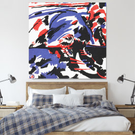 Wassily Kandinsky - Två kvinnor i ett månbelyst la Canvastryck