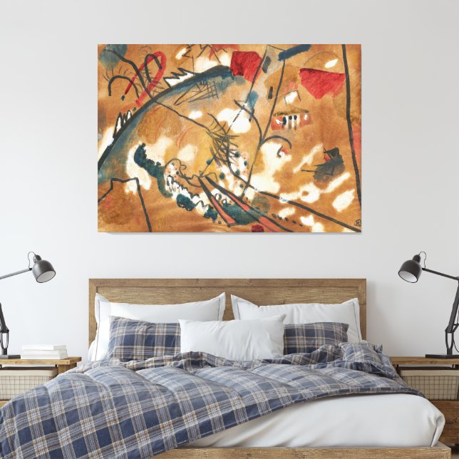 Wassily Kandinsky - Utkast till 'Komposition II' Canvastryck (Insitu (sovrum))