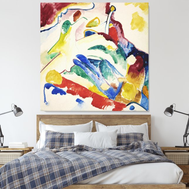 Wassily Kandinsky - Utkast till 'Komposition II' Canvastryck (Insitu (sovrum))