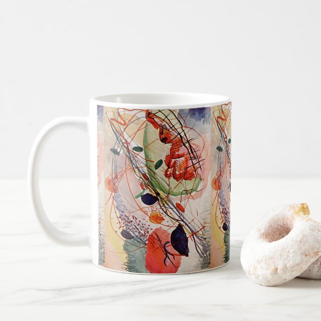 Wassily Kandinsky's Aquarell Serenity Kaffemugg (Med munk)
