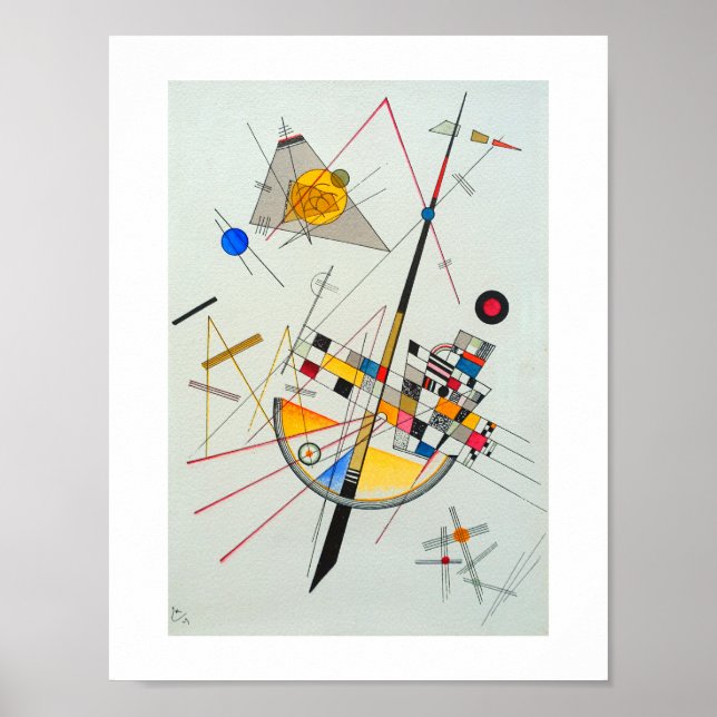 Wassily Kandinskys känsliga spänning Poster (Framsidan)