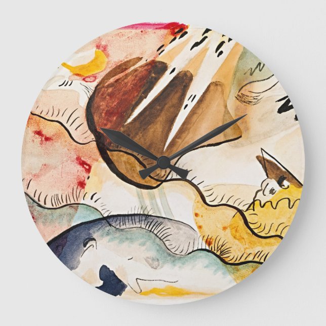 Wassily Kandinsky's Rain Landscape Stor Klocka (Framsida)