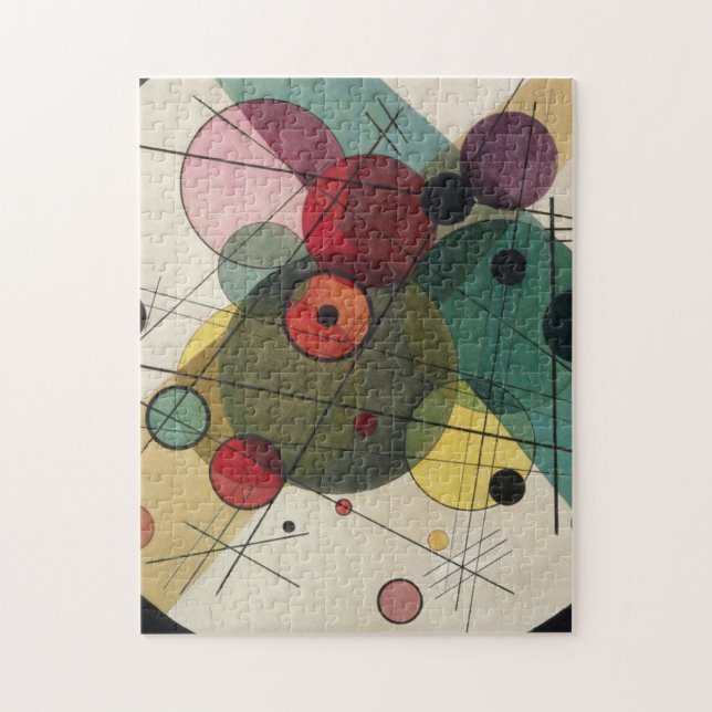 Wassiv Kandinsky - cirklar i en cirkel Pussel (Vertikal)