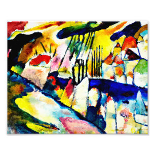 Wassiv Kandinsky - Landskap med regn Fototryck