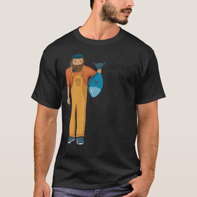 Wasson Cornish Fiskare T Shirt (Framsida)