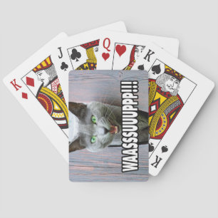WASSUP - Katt Meme Spel Kort