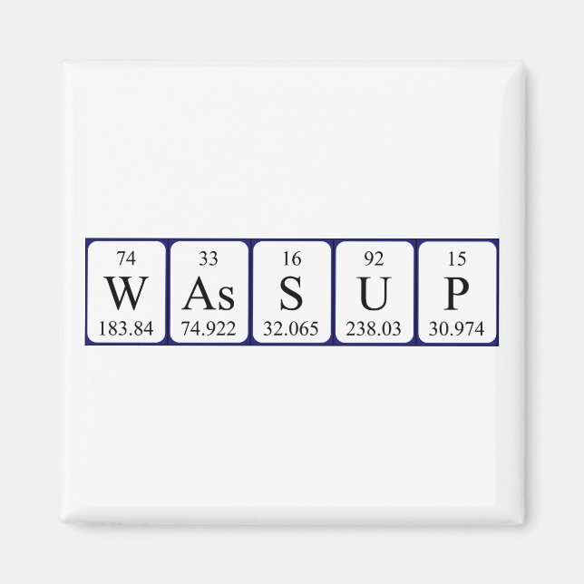 Wassup Perip bord ord magnet (Framsidan)