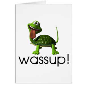 Wassup sköldpadda hälsningskort
