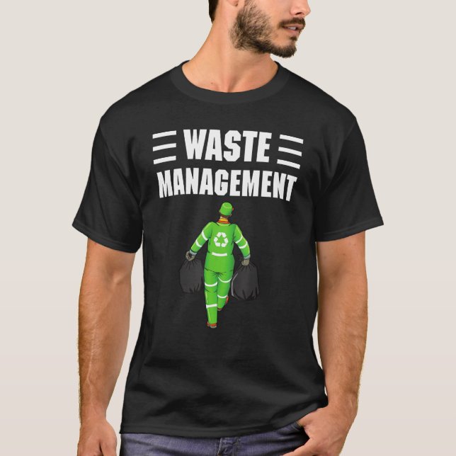 Waste Management Collector Boy Recycling Gifts Fun T Shirt (Framsida)