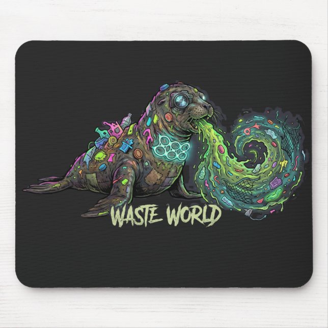 Waste World – Eco Protest Mouse Pad Musmatta (Framsidan)