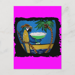 Wastin Away Parrots Vykort