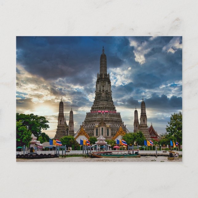 Wat Arun Bangkok Thailand Vykort (Framsida)