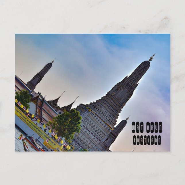 Wat Arun i Bangkok Thailand Vykort (Framsida)