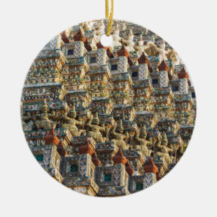Wat Arun-tempel i Bangkok Thailand Julgransprydnad Keramik