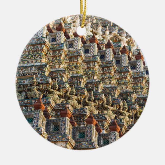 Wat Arun-tempel i Bangkok Thailand Julgransprydnad Keramik (Framsidan)