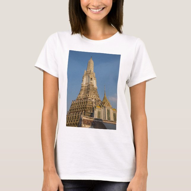 Wat Arun-tempel i Bangkok Thailand T Shirt (Framsida)