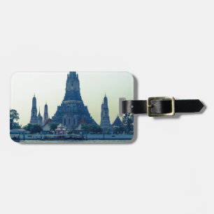 Wat Arun-tempel med River Thailand Bangkok Bagagebricka