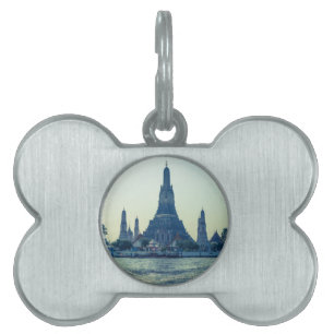 Wat Arun-tempel med River Thailand Bangkok ID-bricka Husdjur