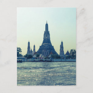 Wat Arun-tempel med River Thailand Bangkok Vykort