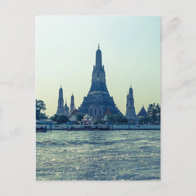 Wat Arun-tempel med River Thailand Bangkok Vykort (Framsida)