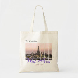 Wat Arun Temple Bangkok Thailand Sunset Souvenir Tygkasse
