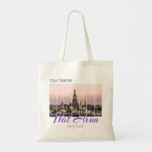 Wat Arun Temple Bangkok Thailand Sunset Souvenir Tygkasse