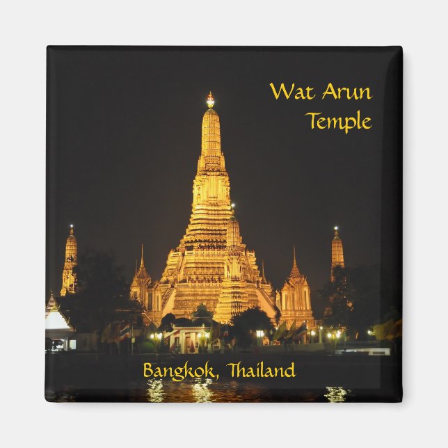 Wat Arun Temple i Bangkok Magnet (Framsidan)