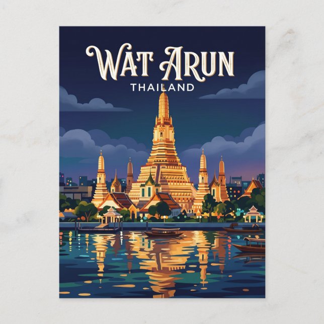 Wat Arun Thailand Vykort (Framsida)