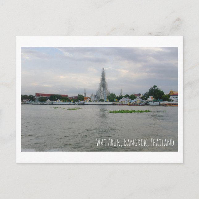 Wat Arun Thailands turistattraktion vykort (Framsida)