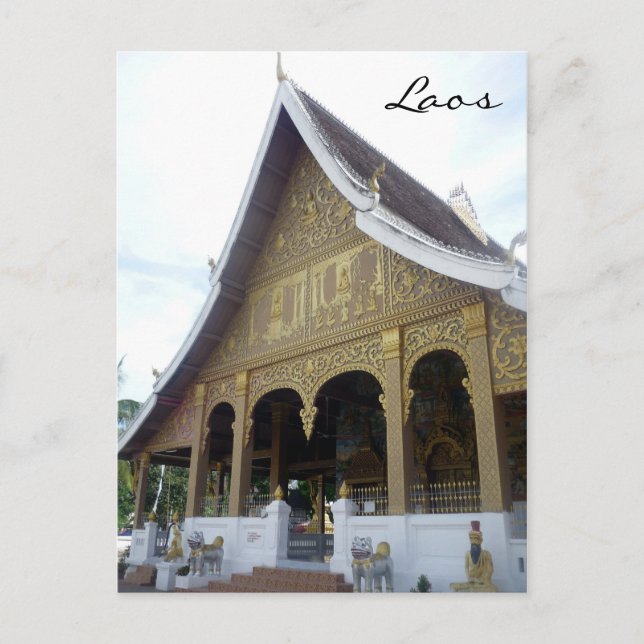 wat luang prabang vykort (Framsida)