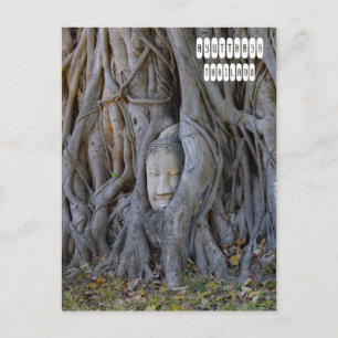 Wat Mahathat Buddha Head Vykort