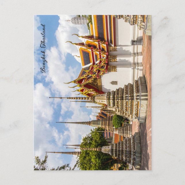 Wat Pho, Bangkok, Thailand Helg Vykort (Framsida)