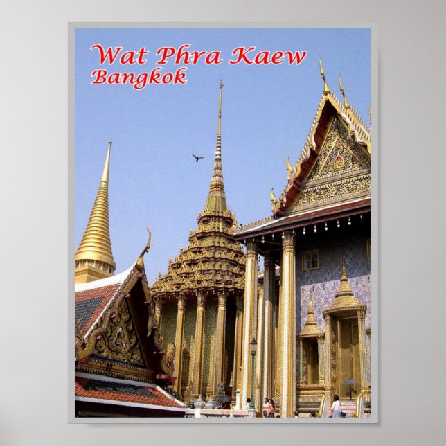 Wat Phra Kaew - Helig Buddhist Temple - Thailand Poster (Framsidan)