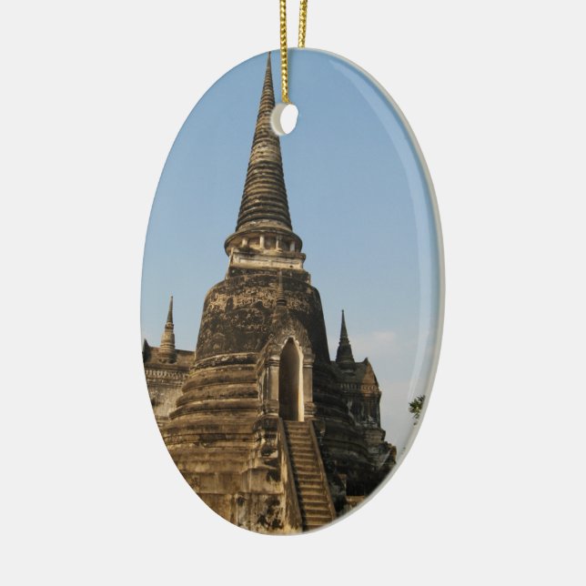 Wat Phra Si Sanphet ... Ayutthaya, Thailand Julgransprydnad Keramik (Vänster)
