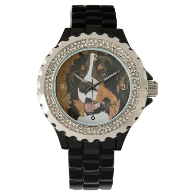 Watch ~ Bernese Mountain Hund Armbandsur (Framsida)