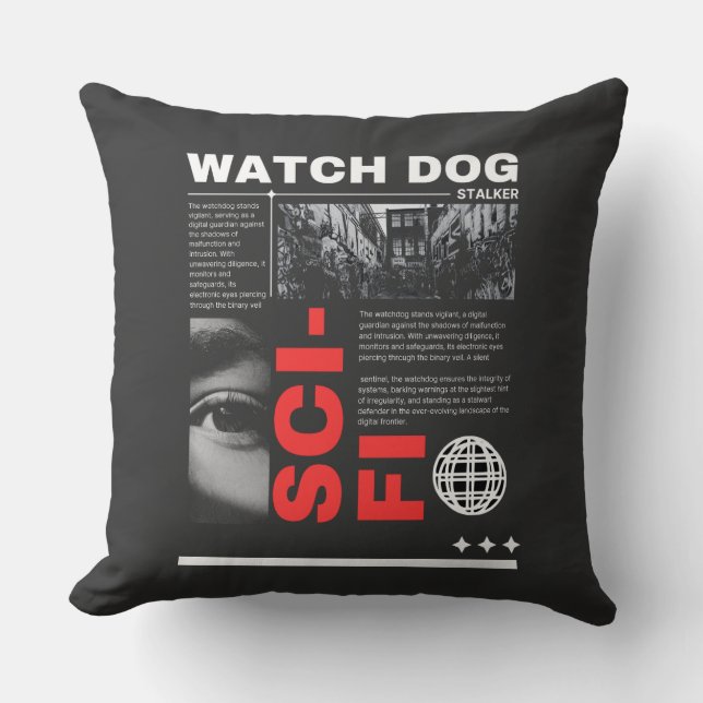 Watch Dogs Throw Pillow  Kudde (Framsida)