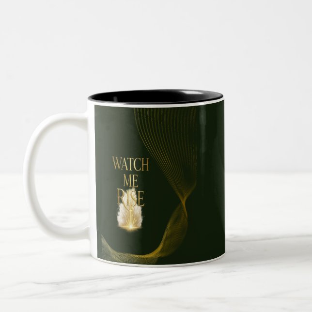 Watch Me Rise - Full täckningsversion Två-Tonad Mugg (Vänster)