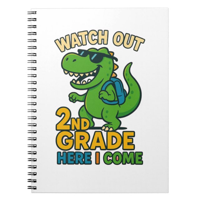 Watch Out 2nd Grade Here I Come Spiral Notebook  Anteckningsbok (Framsidan)